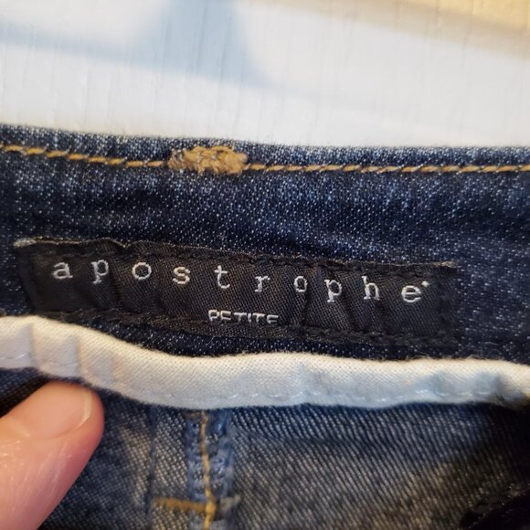 Apostrophe Petite Dark Wash Denim Pencil Skirt - Size 6P - Picture 6 of 8